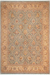 handmade Transitional Kafkaz Lt. Green Beige Hand Knotted RECTANGLE 100% WOOL area rug 8 x 10